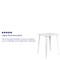 Merrick Lane Rothko Patio Dining Table with Metal Frame and Square Top